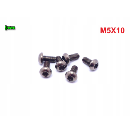 M5x10 śruba tytanowa torx iso 7380 tytan gr 5 śruby tytanowe torx śrubki