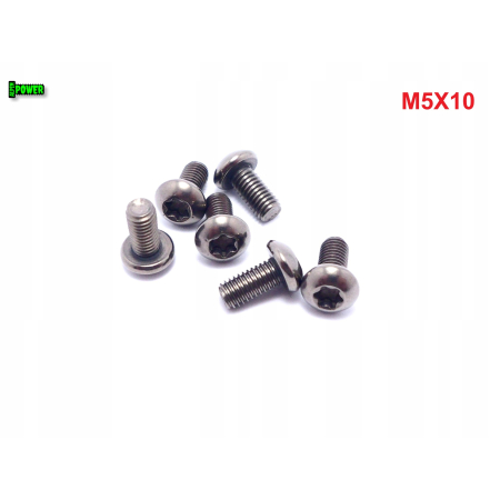 M5x10 śruba tytanowa torx iso 7380 tytan gr 5 śruby tytanowe torx śrubki