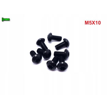 M5x10 śruba tytanowa torx iso 7380 tytan gr 5 tarcze hamulcowe kolor czarny