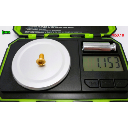 M5x10 śruba tytanowa torx iso 7380 tytan gr 5 tarcze hamulcowe kolor złoty