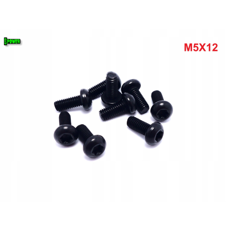 M5x12 śruba tytanowa torx iso 7380 tytan gr 5 tarcze hamulcowe kolor czarny