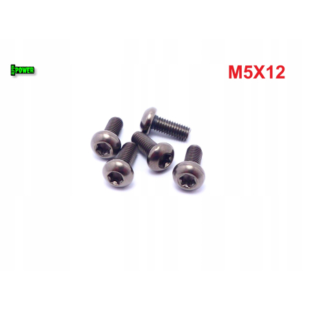 M5x12 śruba tytanowa torx iso 7380 tytan gr 5 śruby tytanowe torx śrubki