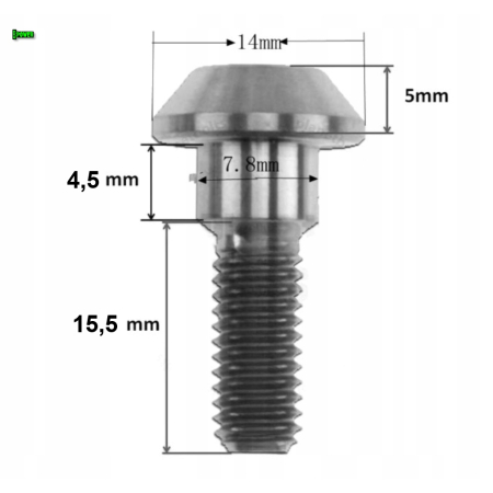 M6x20 tytanowa śruba do tarcz hamulcowych czerwona motocykl skuter quad gr5