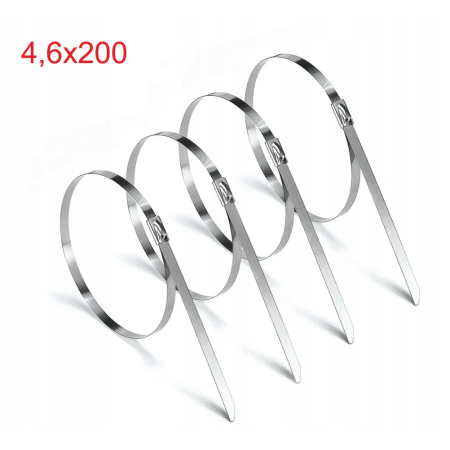 OPASKA ZACISKOWA BALL-LOCK 4,6X200MM Stal NIERDZEWNA TERMICZNA 540C