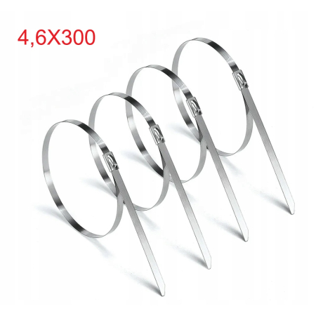 OPASKA ZACISKOWA BALL-LOCK 4,6X300MM Stal NIERDZEWNA TERMICZNA 540C