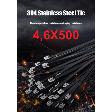 OPASKA ZACISKOWA BALL-LOCK 4,6X500MM Stal NIERDZEWNA TERMICZNA 700C