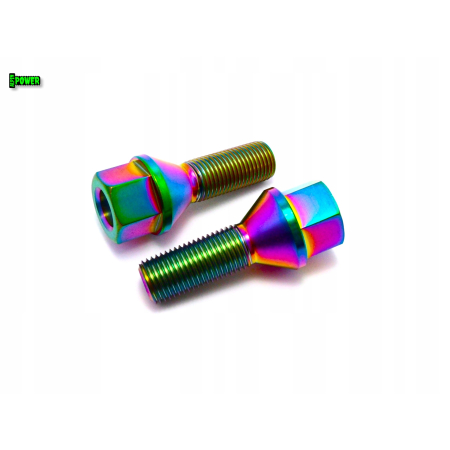 Tytanowe śruby do kół felg m12x28 skok 1,25 tytan grade 5