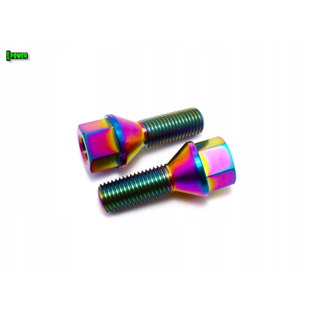 Tytanowe śruby do kół felg m12x28 skok 1,5 tytan grade 5