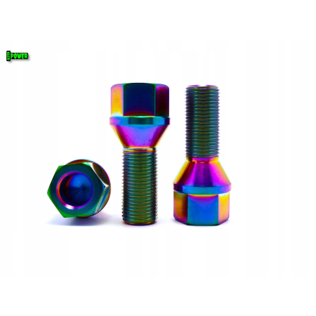 Tytanowe śruby do kół felg m14x28 skok 1,25 tytan grade 5