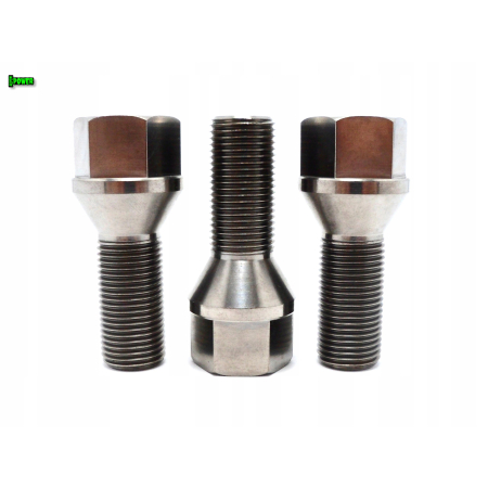 Śruby tytanowe do kół felg m14x28 skok 1,5 tytan grade 5 szare