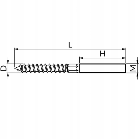 Śruba dwugwintowa m8/100 niczuk (50)