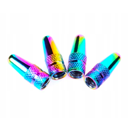 Nakrętka na wentyl presta czapki do opon rower kapturki na zawory rainbow