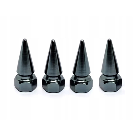 Nakrętki na wentyle czapki do opon kapturki na zawory przeciwpyłowe szare