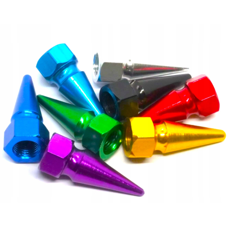 Nakrętki na wentyle czapki do opon kapturki na zawory przeciwpyłowe zielone