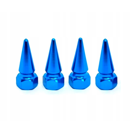 Nakrętki na wentyle czapki opon kapturki na zawory przeciwpyłowe błękitne