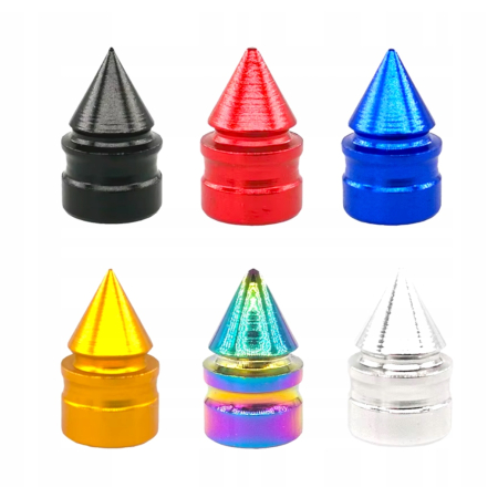 Nakrętki na wentyle czarne czapki opon kapturki na zawory przeciwpyłowe