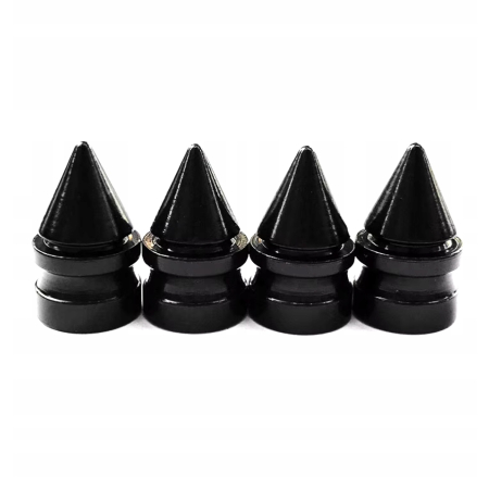 Nakrętki na wentyle czarne czapki opon kapturki na zawory przeciwpyłowe