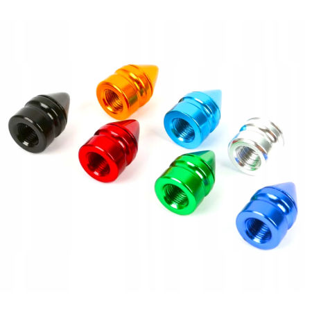 Nakrętki na wentyle czarne czapki opon kapturki na zawory przeciwpyłowe