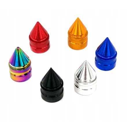 Nakrętki na wentyle złote czapki opon kapturki na zawory przeciwpyłowe