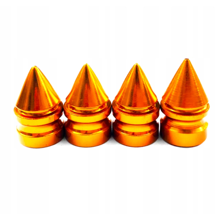 Nakrętki na wentyle złote czapki opon kapturki na zawory przeciwpyłowe