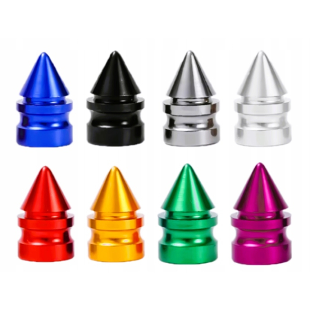 Nakrętki na wentyle złote czapki opon kapturki na zawory przeciwpyłowe