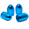 Nakrętki na wentyle czapki opon kapturki na zawory przeciwpyłowe błękitne