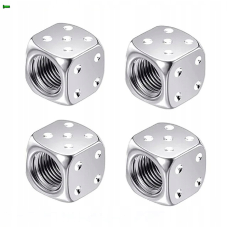 Nakrętki na wentyle kostki aluminiowe czapki do opon kapturki na zawory