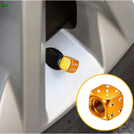 Nakrętki na wentyle kostki aluminiowe czapki do opon kapturki na zawory