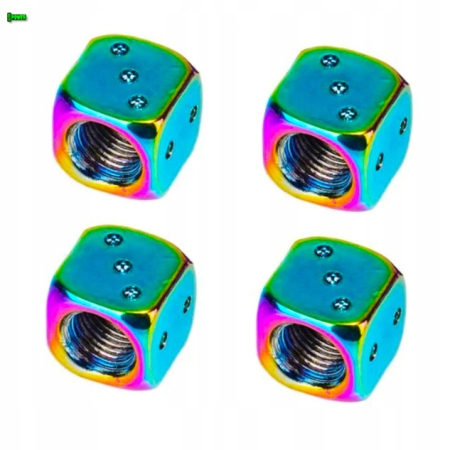 Nakrętki na wentyle kostki aluminiowe czapki do opon kapturki na zawory
