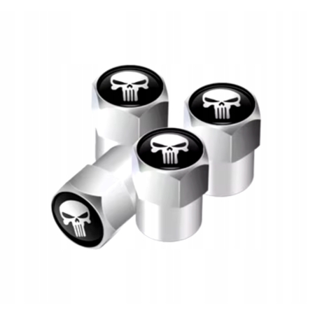 Punisher skull nakrętki na wentyle czapki do opon kapturki na zawory