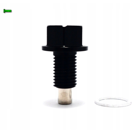 MAGNETYCZNY KOREK SPUSTOWY OLEJU M10X1,25 ALUMINIOWY CZARNY