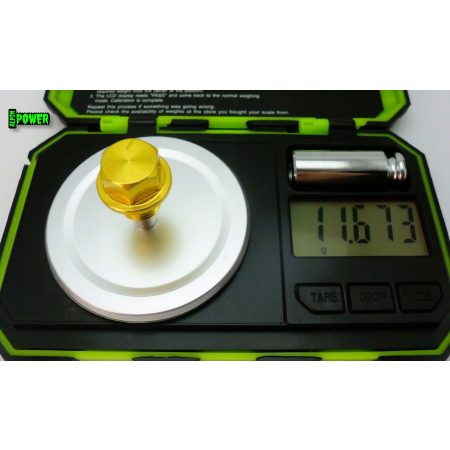 MAGNETYCZNY KOREK SPUSTOWY OLEJU M12X1,25 ALUMINIOWY 6061 ZŁOTY