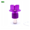 MAGNETYCZNY KOREK SPUSTOWY OLEJU M12X1,25 ALUMINIOWY FIOLETOWY