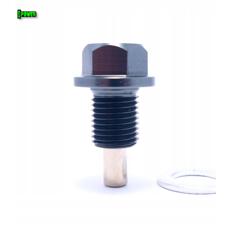 MAGNETYCZNY KOREK SPUSTOWY OLEJU M12X1,25 ALUMINIOWY SZARY