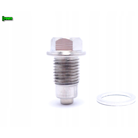 MAGNETYCZNY KOREK SPUSTOWY OLEJU M12X1,25 STAL NIERDZEWNA CNC