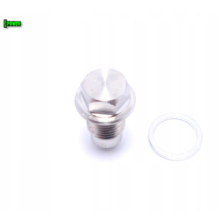 MAGNETYCZNY KOREK SPUSTOWY OLEJU M12X1,25 STAL NIERDZEWNA CNC