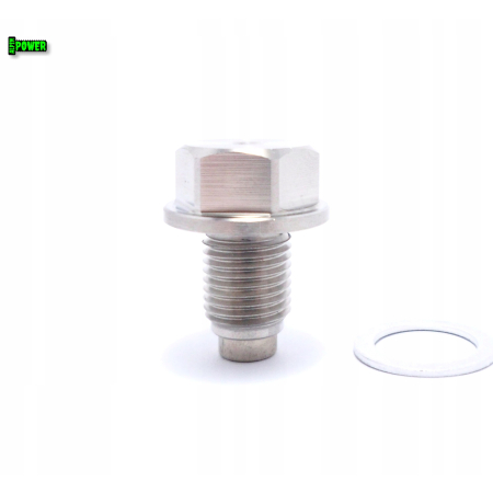 MAGNETYCZNY KOREK SPUSTOWY OLEJU M12X1,25 STAL NIERDZEWNA