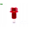 MAGNETYCZNY KOREK SPUSTOWY OLEJU M12X1,5 ALUMINIOWY 6061 ANODOWANY CZERWONY