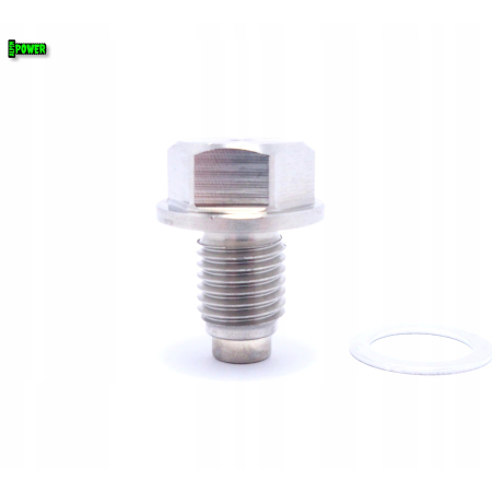 MAGNETYCZNY KOREK SPUSTOWY OLEJU M12X1,5 STAL NIERDZEWNA