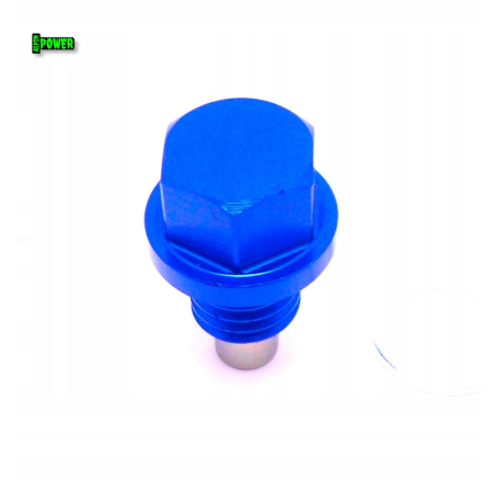 MAGNETYCZNY KOREK SPUSTOWY OLEJU M12X1,75 ALUMINIOWY 6061 NIEBIESKI