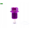 MAGNETYCZNY KOREK SPUSTOWY OLEJU M14X1,5 ALUMINIOWY ANODOWANY FIOLETOWY