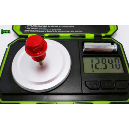 MAGNETYCZNY KOREK SPUSTOWY OLEJU M14X1,5 ALUMINIOWY CZERWONY