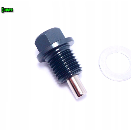 MAGNETYCZNY KOREK SPUSTOWY OLEJU M14X1,5 ALUMINIOWY SZARY