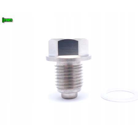 MAGNETYCZNY KOREK SPUSTOWY OLEJU M14X1,5 STAL NIERDZEWNA