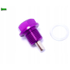 MAGNETYCZNY KOREK SPUSTOWY OLEJU M16X1,5 ALUMINIOWY FIOLETOWY