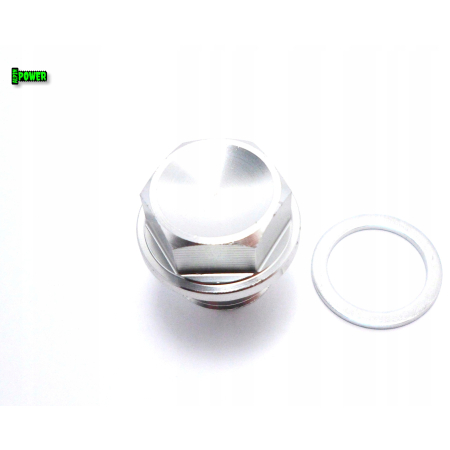 MAGNETYCZNY KOREK SPUSTOWY OLEJU M18X1,5ALU6061SILVER