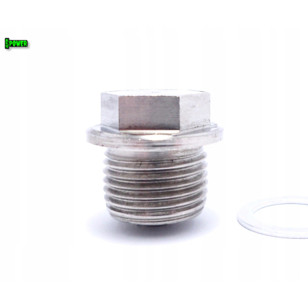 MAGNETYCZNY KOREK SPUSTOWY OLEJU M18X1,5 STAL NIERDZEWNA