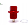 MAGNETYCZNY KOREK SPUSTOWY OLEJU M20X1,5 ALUMINIOWY ANODOWANY CZERWONY