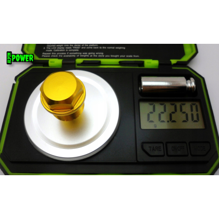 MAGNETYCZNY KOREK SPUSTOWY OLEJU M20X1,5 ALUMINIOWY 6061 ZŁOTY