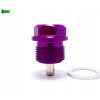MAGNETYCZNY KOREK SPUSTOWY OLEJU M20X1,5 ALUMINIOWY FIOLETOWY